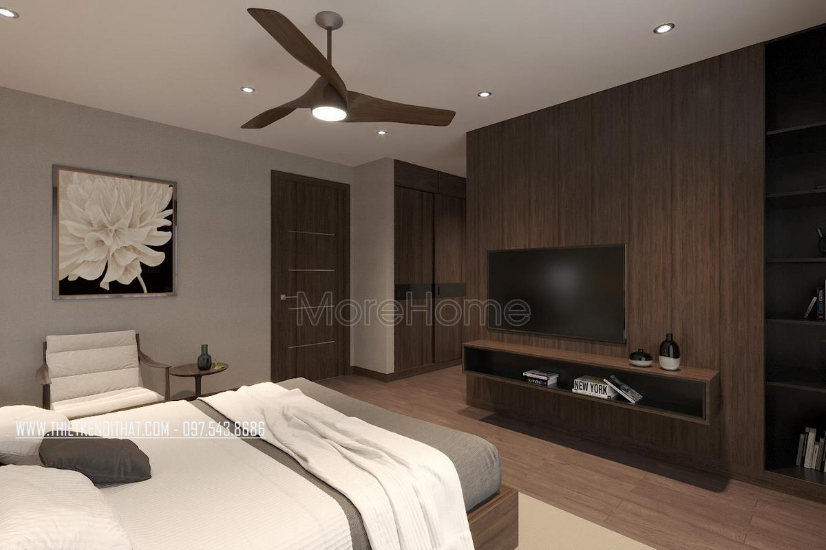 Thiết kế phòng ngủ biệt thự Ecopark Văn Giang 